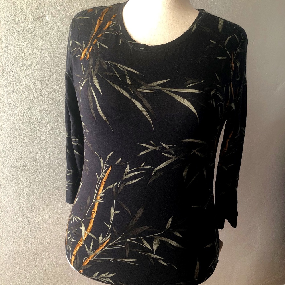 Havana Jacks Cafe Black Rayon Blouse
